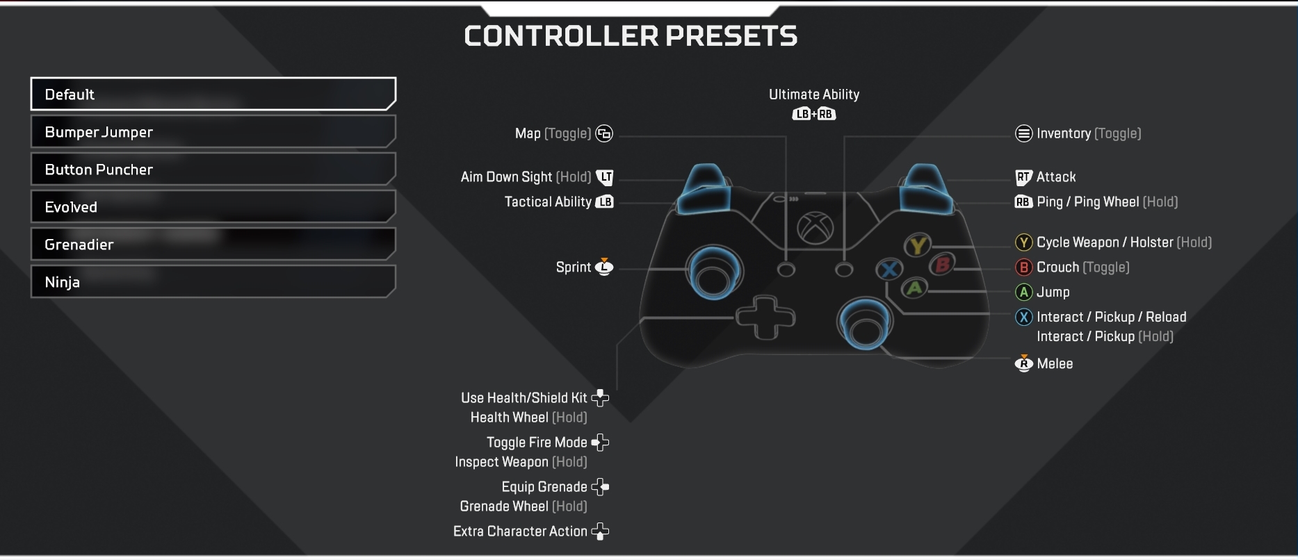 apex legends button layout